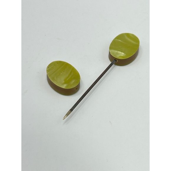 Art Deco Jabot Pin Vintage Antique Plastic Celluloid Collectible Accessories - Picture 5 of 6